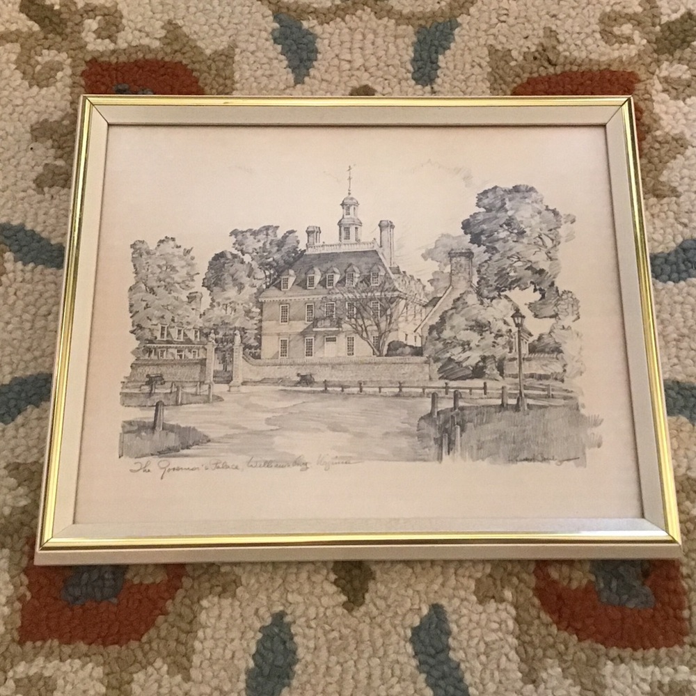 Vintage framed Charles Overly print